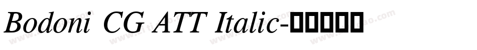Bodoni CG ATT Italic字体转换